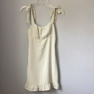 Abercrombie & Fitch Faux Silk Tie-Strap Mini Dress